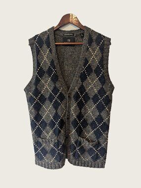 SCOTCH & SODA - Argyle wool blend vest - Sz XL